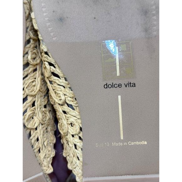 Dolce Vita Women's Light Natural Diya Macrame Diya Flat Mules Size 13 - Picture 8 of 10